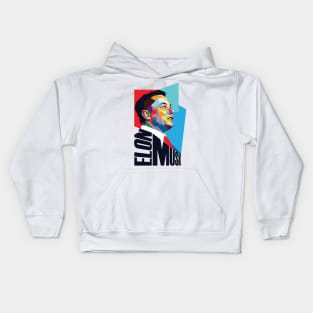 Elon Musk Pop Art Kids Hoodie